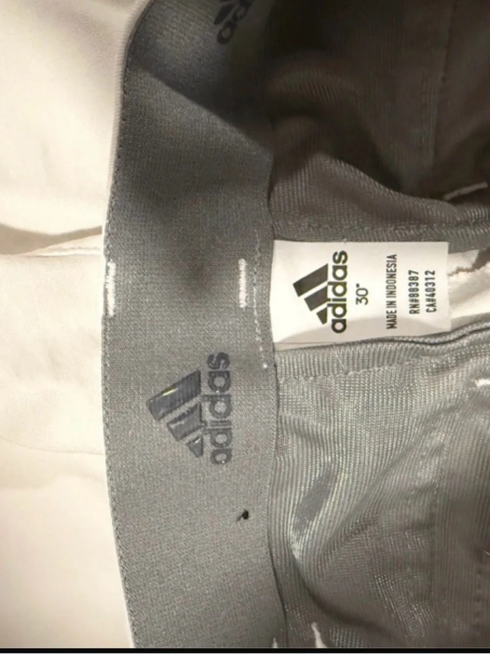 adidas Men's White Flat Front Golf Shorts